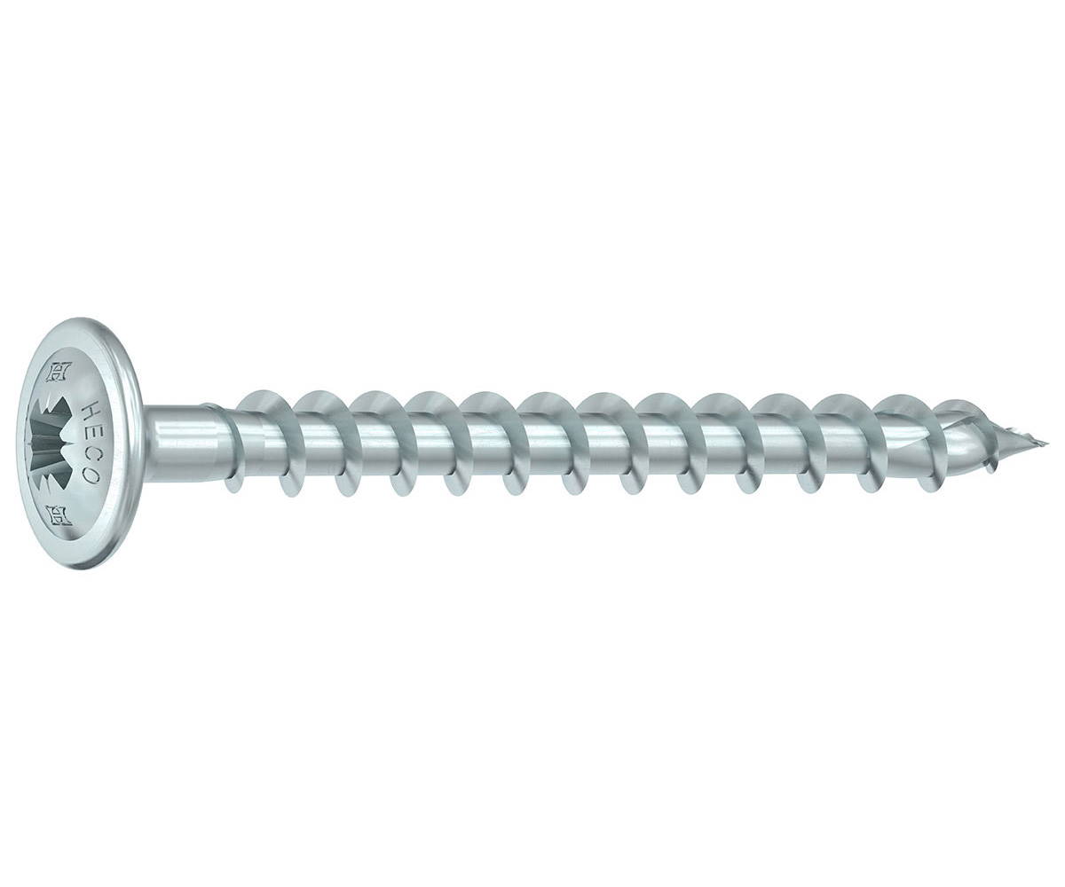 HECO TOPIX-plus Rückwandschrauben - Stahl weiß verzinkt - 4,0x35 mm - PZ2 - variables VG