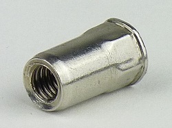 Blindnietmuttern A2 M 10x20,5 kl Senkkopf, Teilsechskantschaft offen Klemmbereich 1 - 4 mm