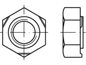 DIN  929 M 8 - Stahl blank