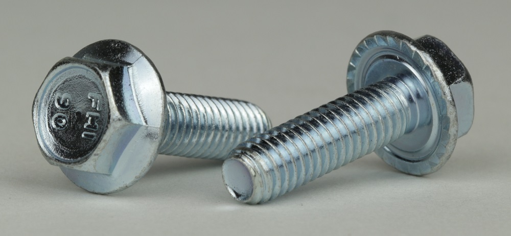 Art. 88933 - Stahl verzinkt - Kl. 90 - M 6x10 - Sechskantschrauben mit Flansch und Sperrverzahnung