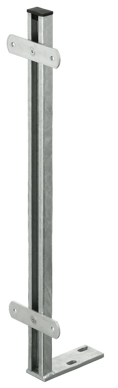 PITZL Geländerstützen C-Profil, Höhe 1000 mm, incl. zwei Alu-Durchgangslaschen und Kunststoffkappe,