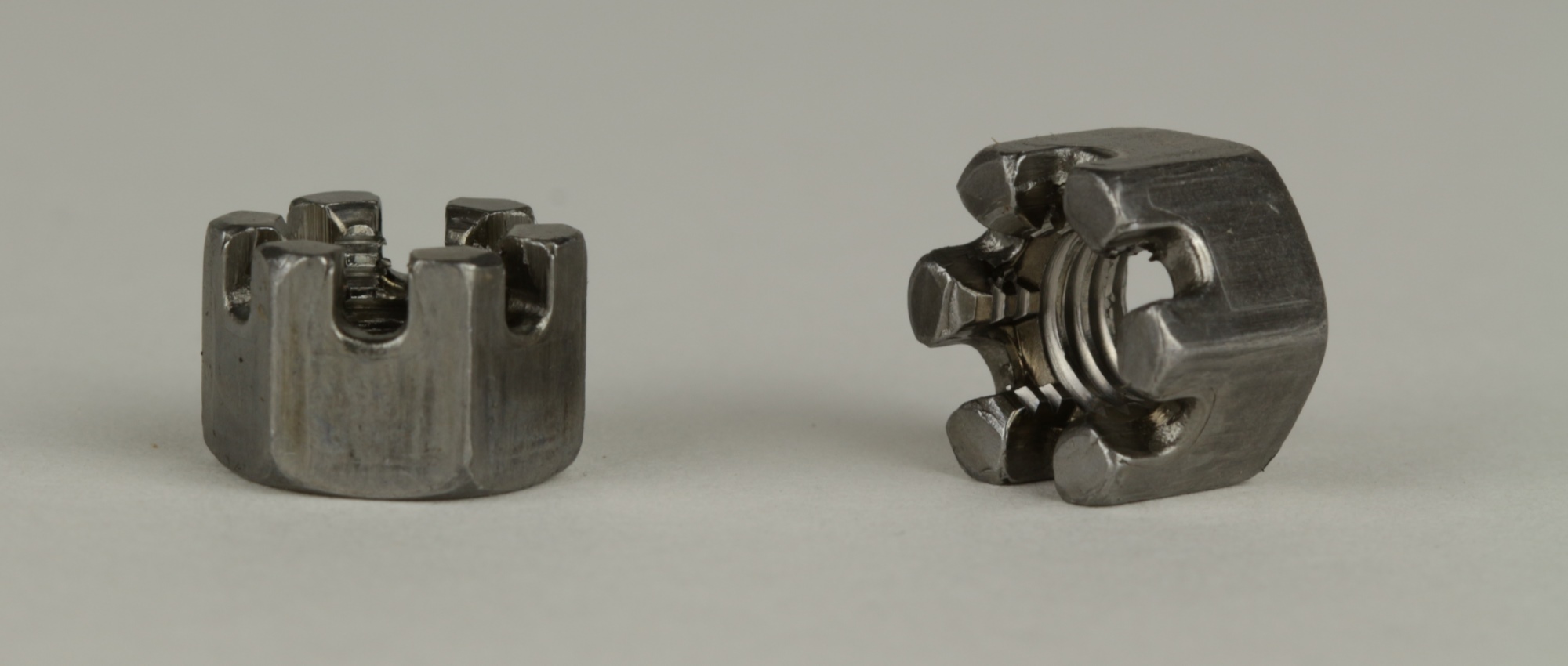 DIN 935 - Stahl 6 blank - M 12 - Kronenmuttern mit metrischen Gewinde - Kleinpaket