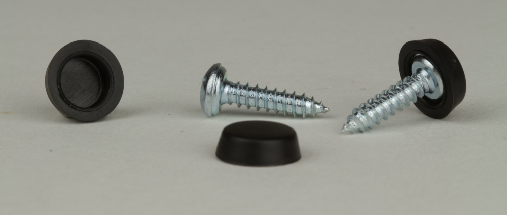 Abdeckkappen für Kappenschrauben 3,9 mm - staubgrau RAL 7037 - AUSLAUF