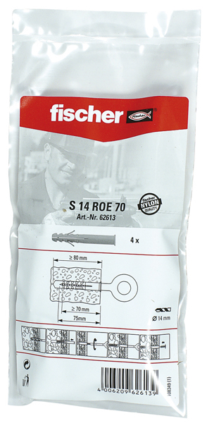 fischer Dübel S 14 ROE 70 B Beutel