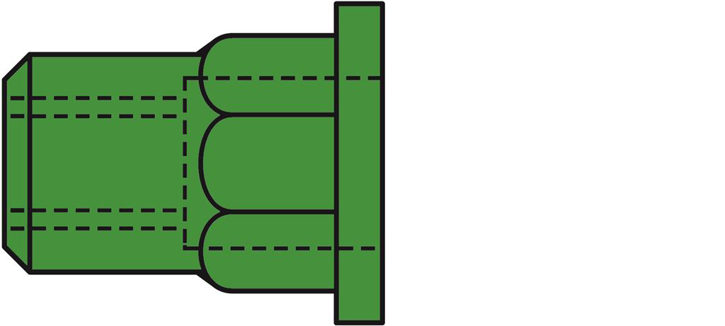 GESIPA Blindnietmuttern Teilsechskant - Edelstahl A4 - Flachrundkopf - M4x6x11 - Klemmbereich 0,5 -