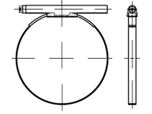 Schlauchschelle mit Schneckenantrieb - DIN 3017 - Form A 10-16/9 verzinkt