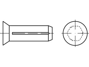 DIN 1476 - Stahl blank - 5x15 - Senkkerbnägel