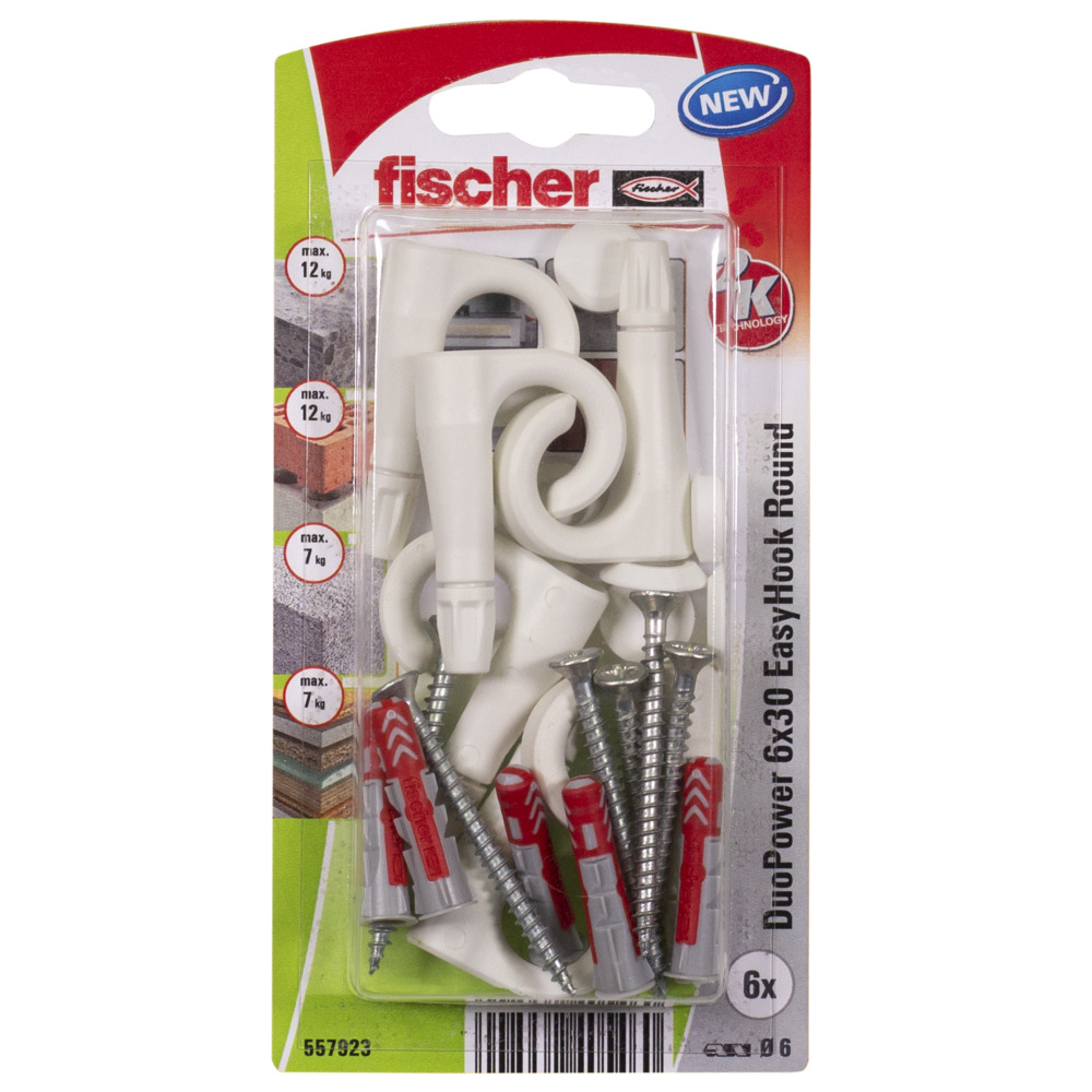 fischer EasyHook Round DuoPower 6x30 (Blister á 6 Stück)