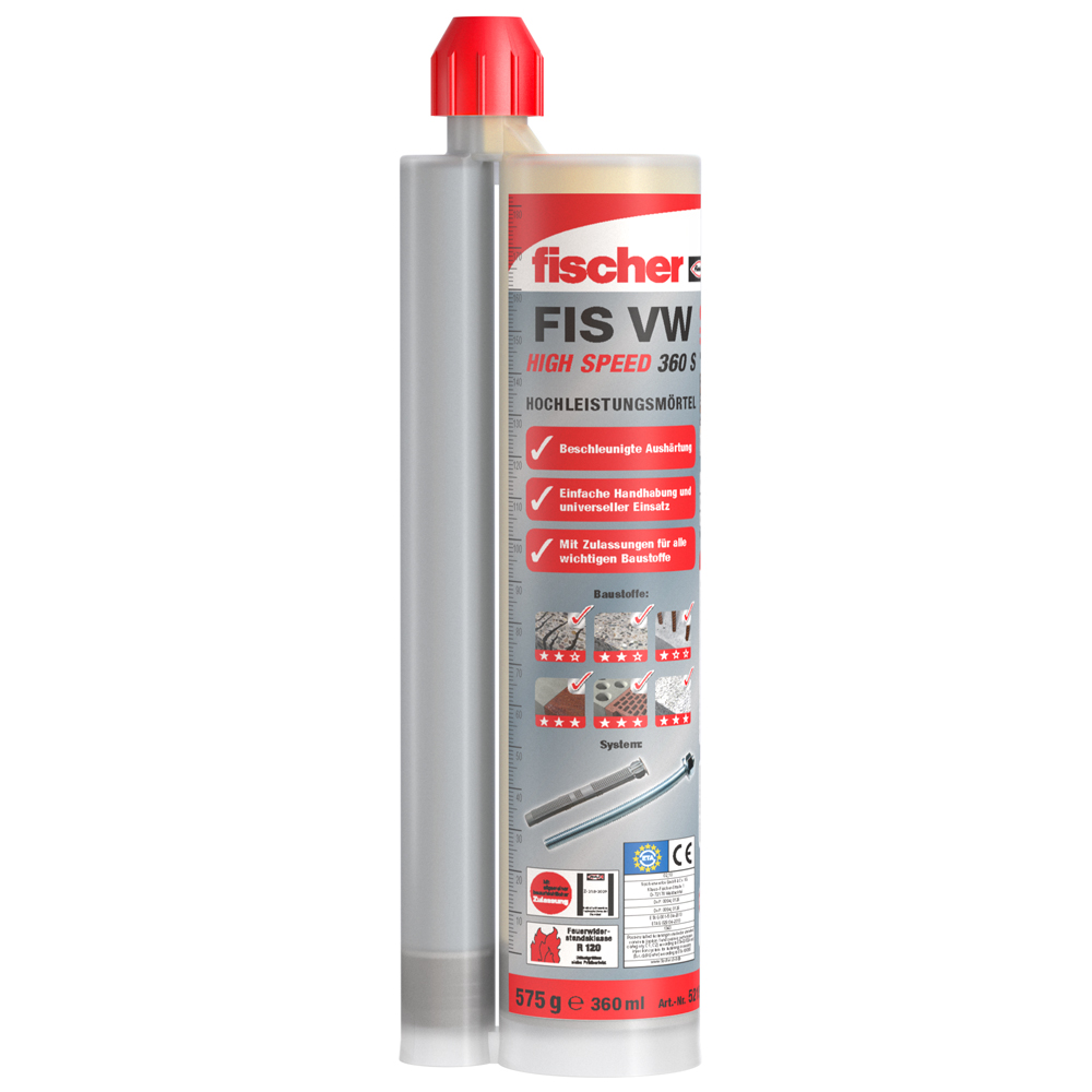 Fischer FIS V 360 S High Speed mit Zulassung Option 1 (Wintermörtel) inkl. 2 Statikmischer - Auslauf