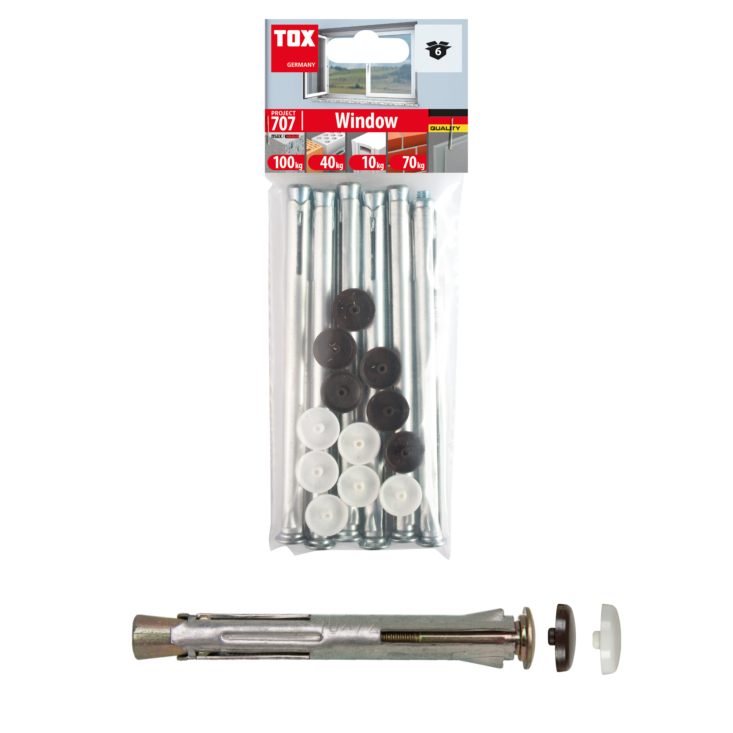 TOX Metall-Rahmendübel Window 10x132 mm