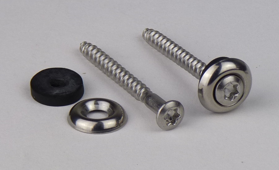 Spenglerschrauben - Edelstahl A2 - 4,5x20 - Dichtscheibe 15mm / TX 20 (3-teilig)