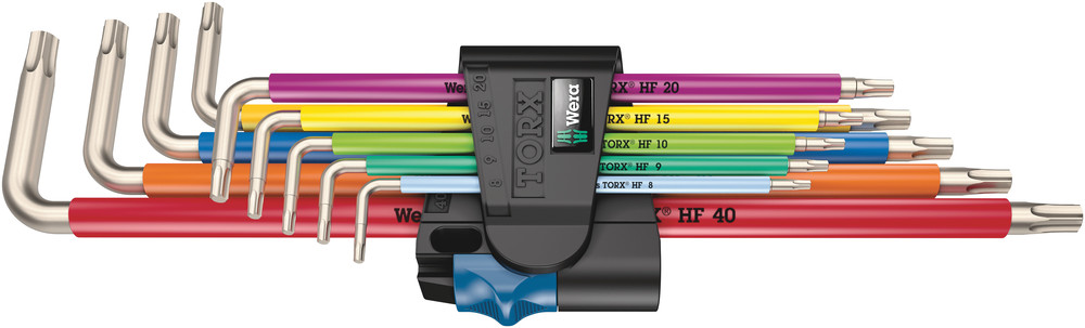 Wera 3967/9 TX SXL Multicolour HF Stainless 1 Winkelschlüsselsatz, Haltefunktion, 9-teilig