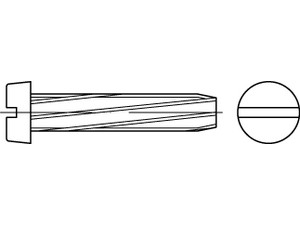 DIN 7513 - Form B - Stahl verzinkt - M 3x8 - Schneidschrauben mit Zylinderkopf