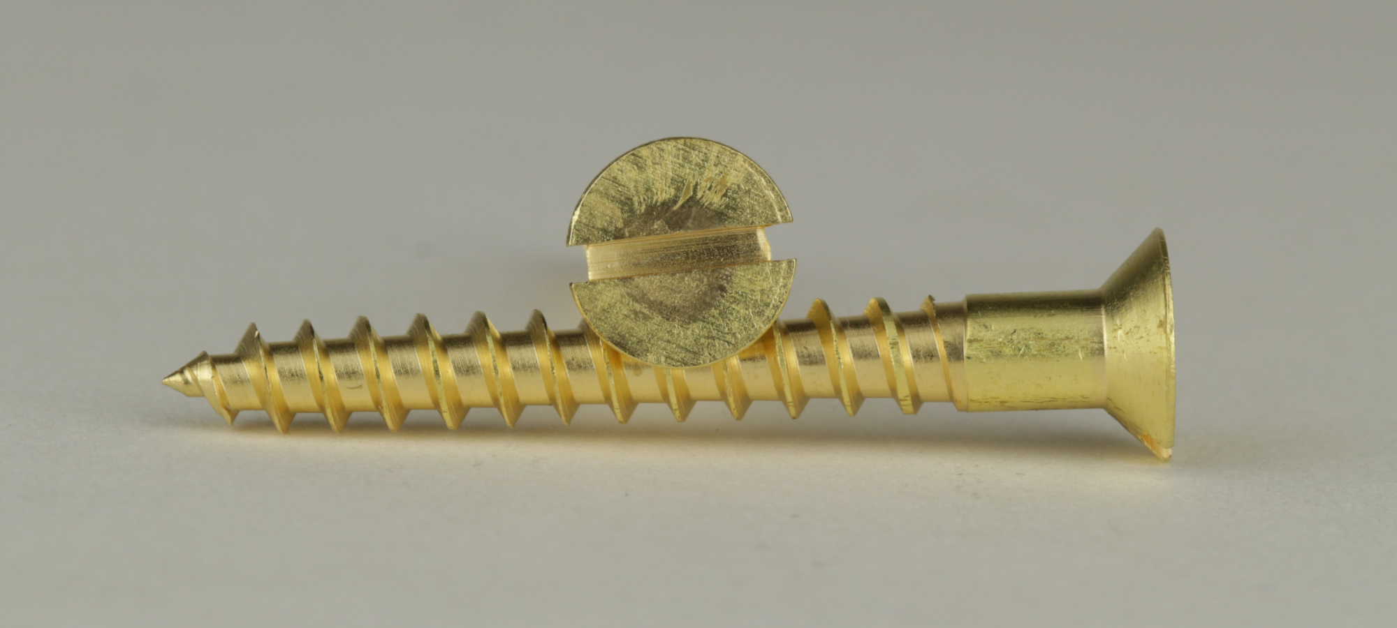 DIN 97 - Messing - 2,5x8 - Senk-Holzschrauben mit Schlitz