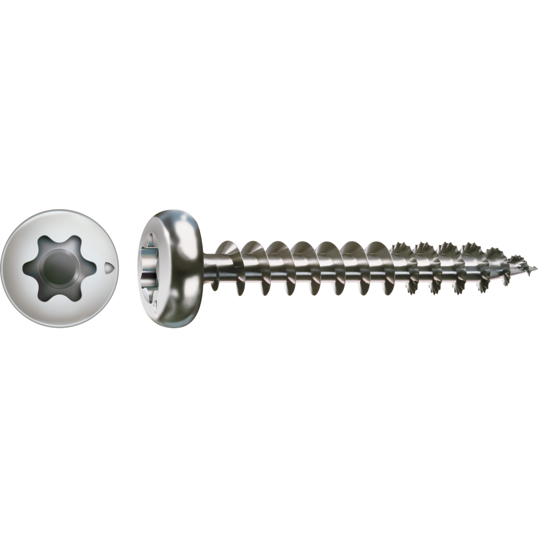 SPAX - Edelstahl A2 - Halbrundkopf T-STAR plus TX 10  - 3x30 mm - Vollgewinde