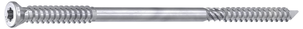 HECO TWIN UD - Stahl HP-beschichtet - 7,5x480 mm - Senkkopf mit Fräsrippen TX40 - UK-Gewinde - SFS - AUSLAUF