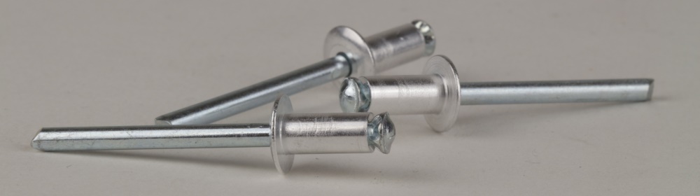 Spreizblindniete Alu/Stahl verzinkt Flachrundkopf - 4,8x12,0 - Klemmbereich 3,0 - 5,0 mm