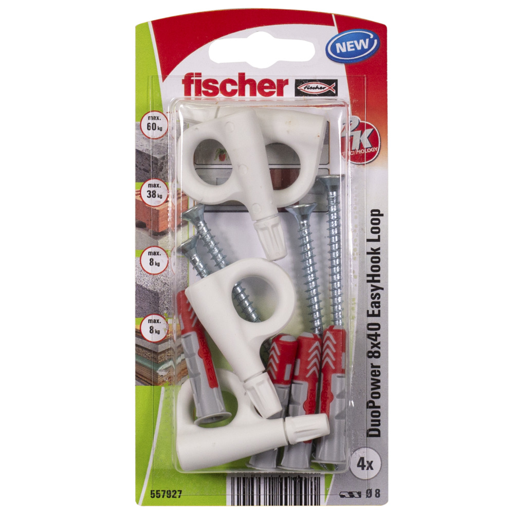 fischer EasyHook Loop DuoPower 8x40 (Blister á 4 Stück)