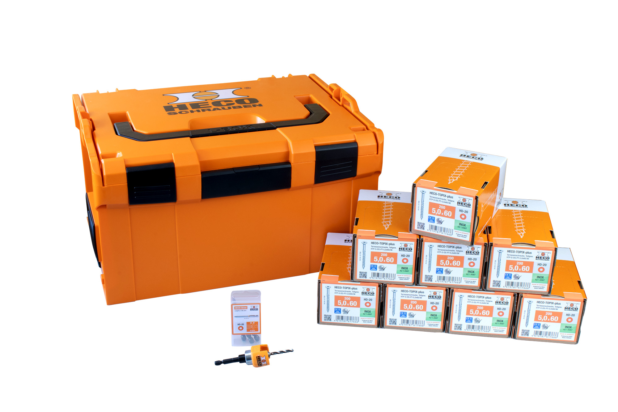 HECO-Sortimentskoffer L-BOXX 238 Terrassenset Senkkopf A2 - AUSLAUF