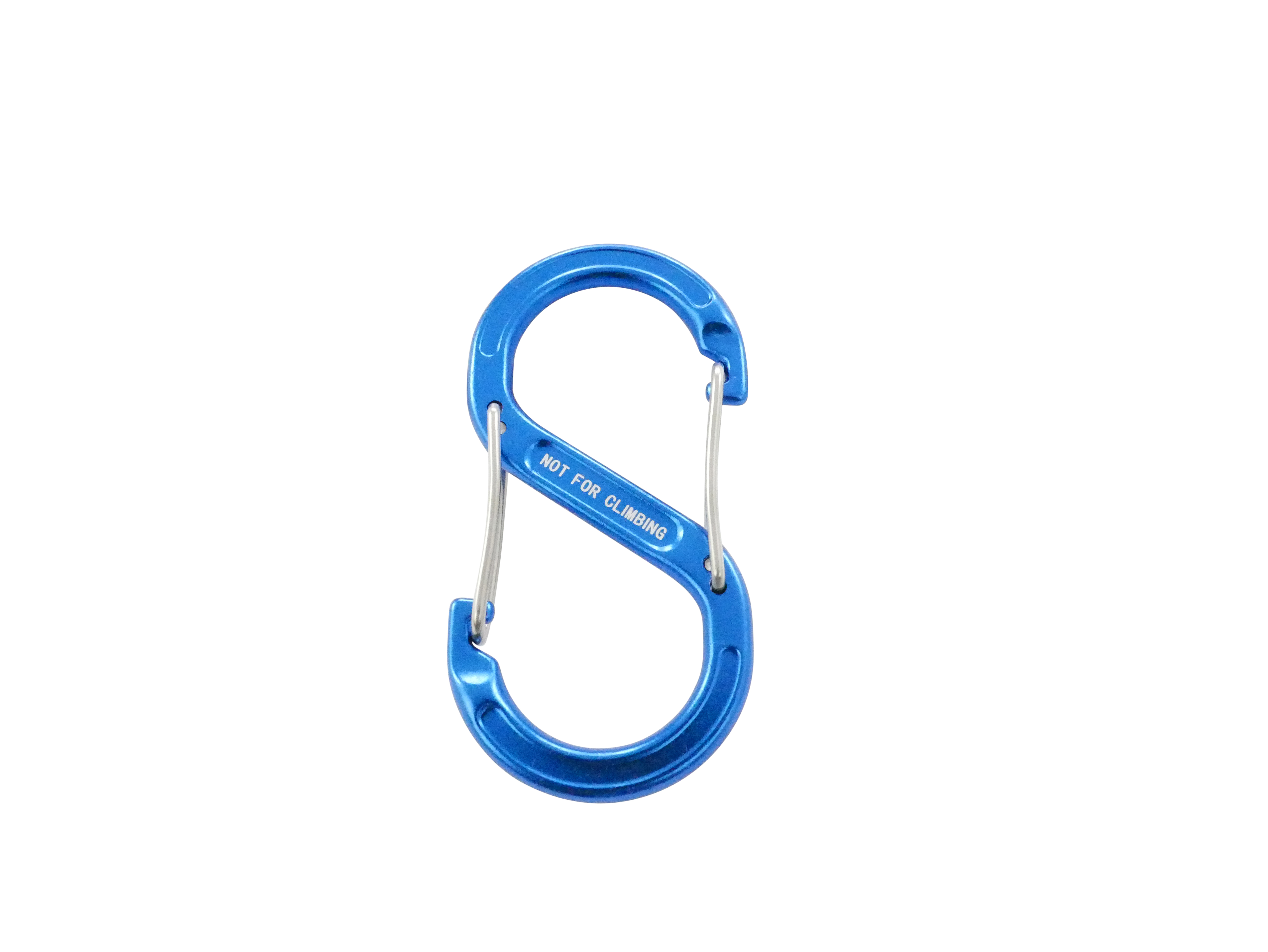 Alu S-Haken mit Sicherung, Alu, 60x30mm blau