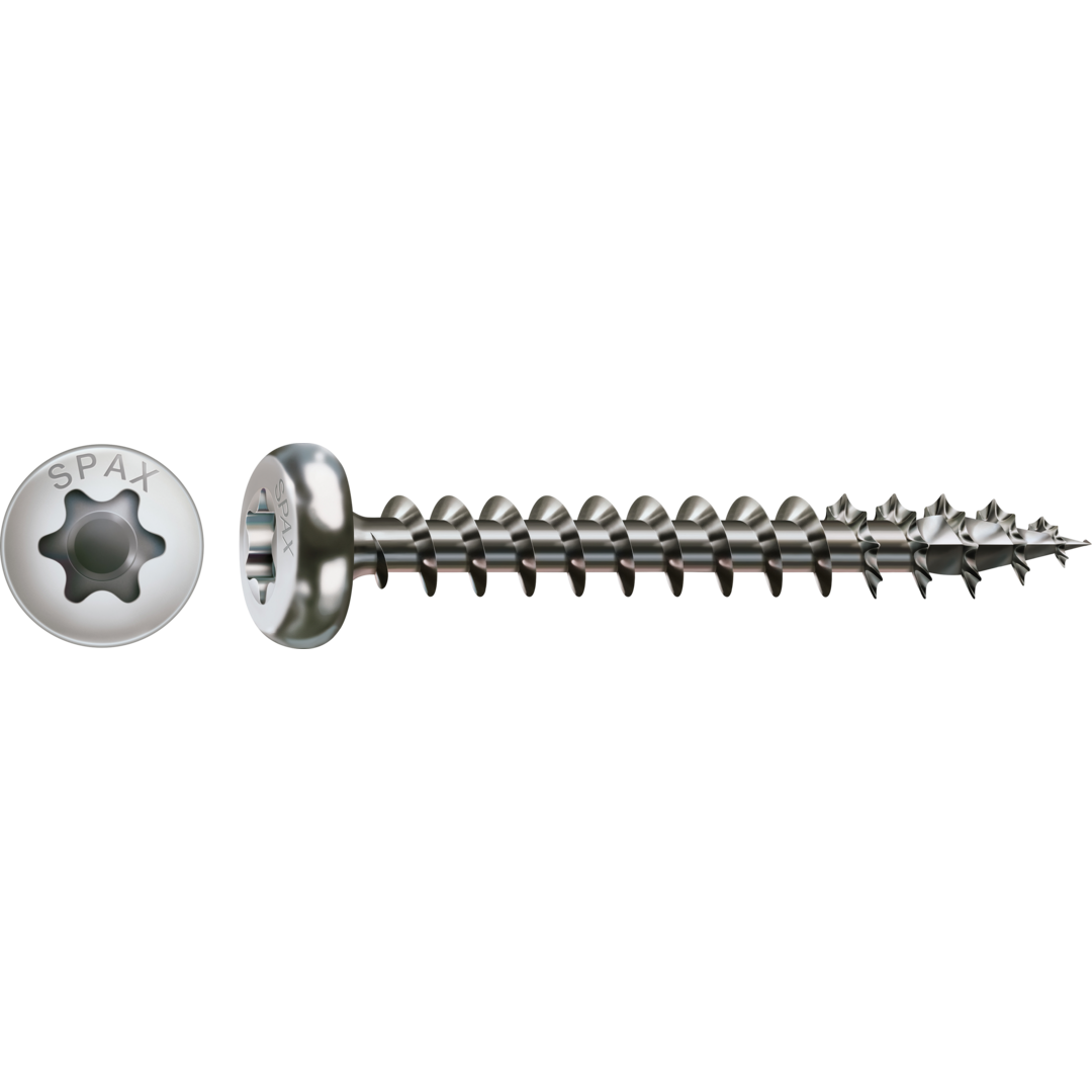 SPAX - Edelstahl A2 - Halbrundkopf T-STAR plus TX 15  - 3,5x20 mm - Vollgewinde