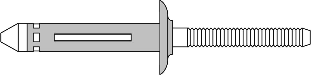 GESIPA BULB-TITE Blindniete Alu/Alu - Flachrundkopf - 5,2x19,1 EPDM - Klemmbereich 1,6-6,4 mm