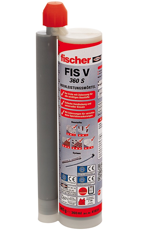 Fischer FIS V 360 S inkl. Zulassung Option 1 inkl. 2 Statikmischer - MHD 02/22