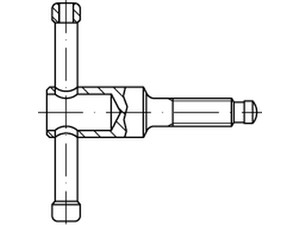 DIN 6306 - Stahl 5.8 brüniert - M 16x70 -Knebelschrauben mit losem Knebel ohne Druckstück