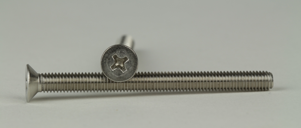 DIN 965 - Edelstahl A2 - M 2,5x8 - Senkschrauben mit Kreuzschlitz H - Phillips