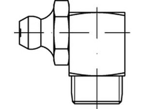 Schmiernippel - DIN 71412 - Stahl 5.8 verzinkt - Form C - M 8x1 - SW 9