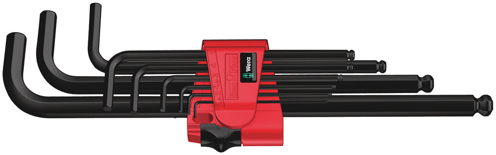 Wera 950/9 Hex-Plus 6 Winkelschlüsselsatz, metrisch, BlackLaser, 9-teilig