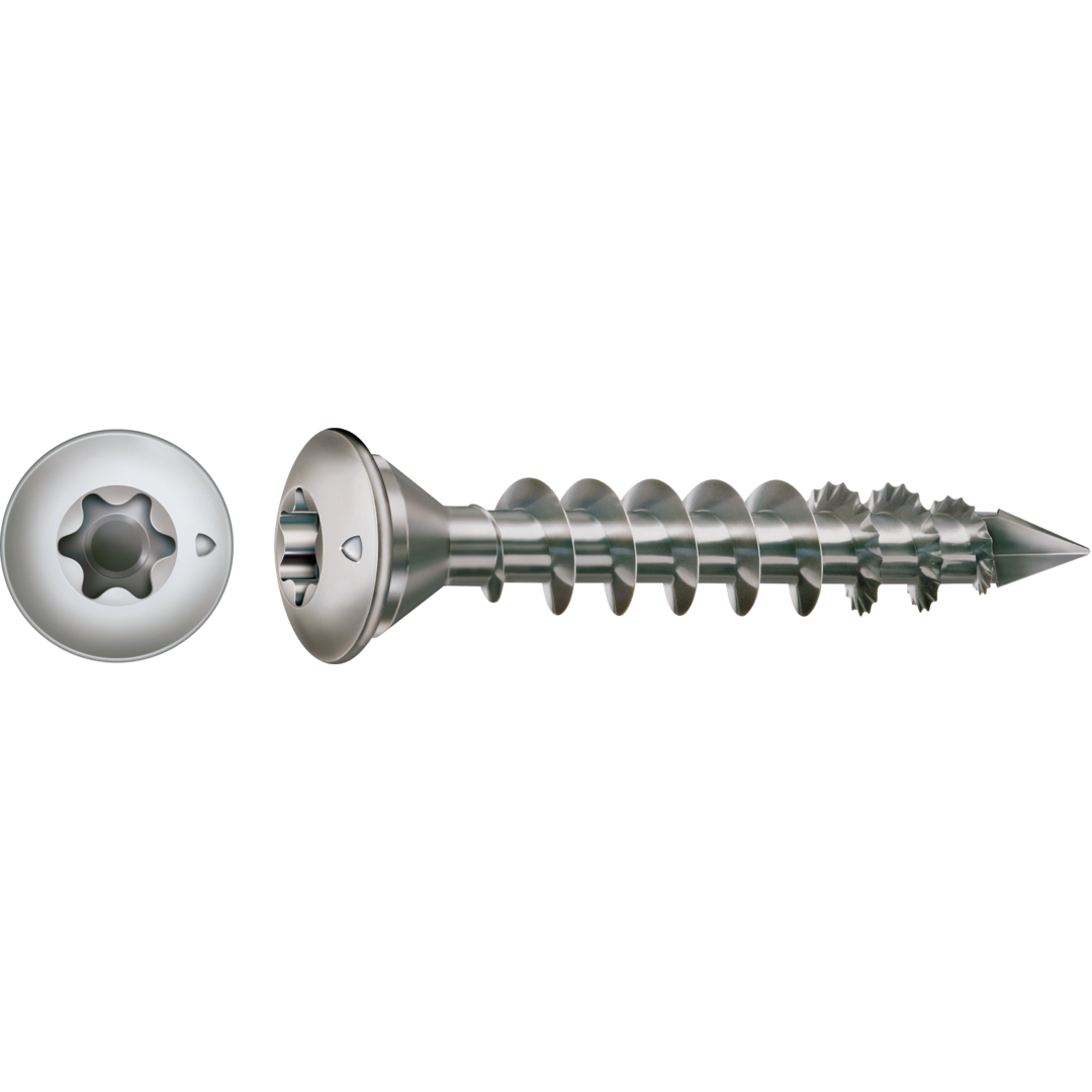 SPAX Pfostenschrauben mit Zentrierkopf Edelstahl A1 Senkkopf 8,0x50 - TX 40