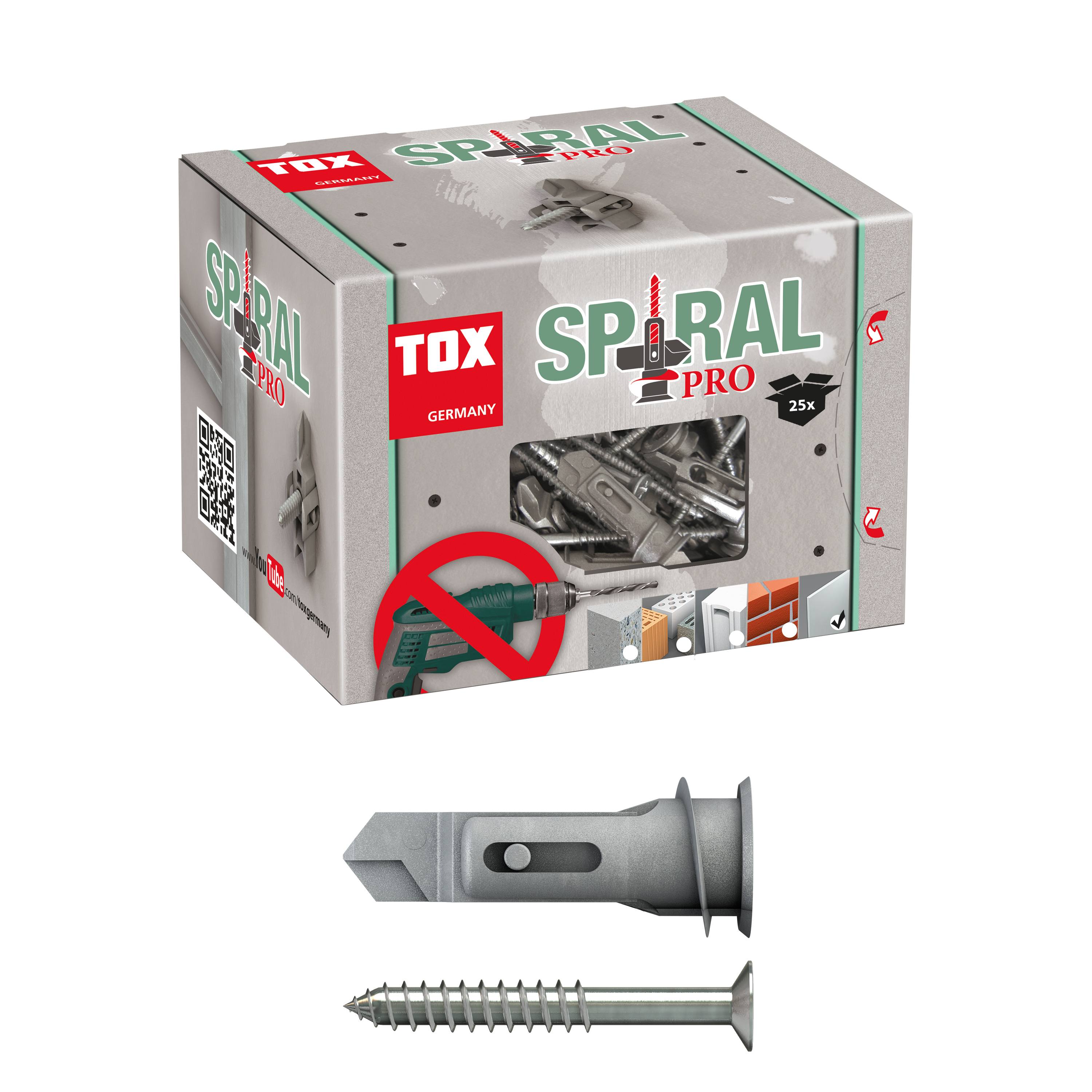 TOX Gipskartondübel Spiral Pro 39-5 + Schraube - AUSLAUF