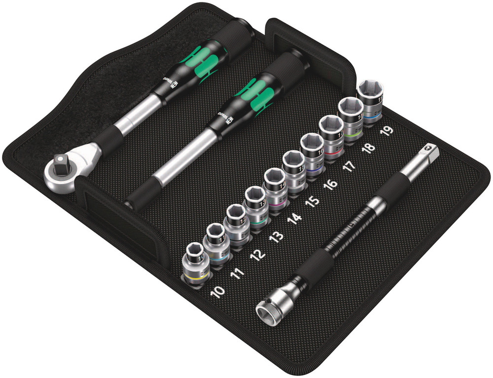 Wera 8006 SC 1 Zyklop Hybrid-Knarrensatz, 1/2"-Antrieb, metrisch, 13-teilig
