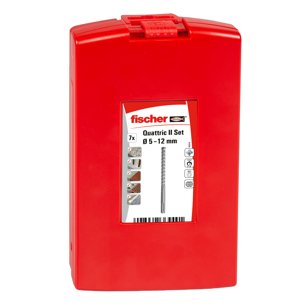 fischer Hammerbohrer Quattric II Set 5 - 12 mm
