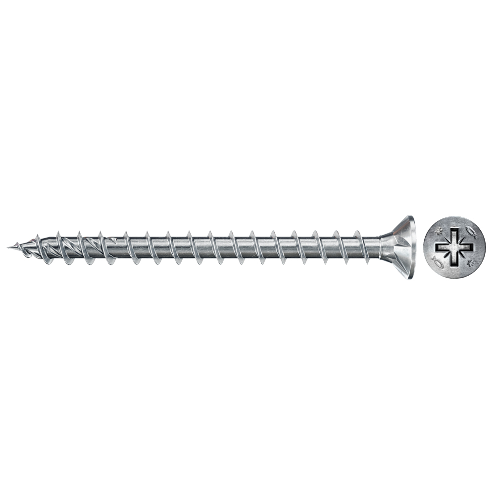 Fischer - Power Fast II - Stahl weiß verzinkt - Senkkopf PZ1 - 3x12 mm - Vollgewinde - VPE 200