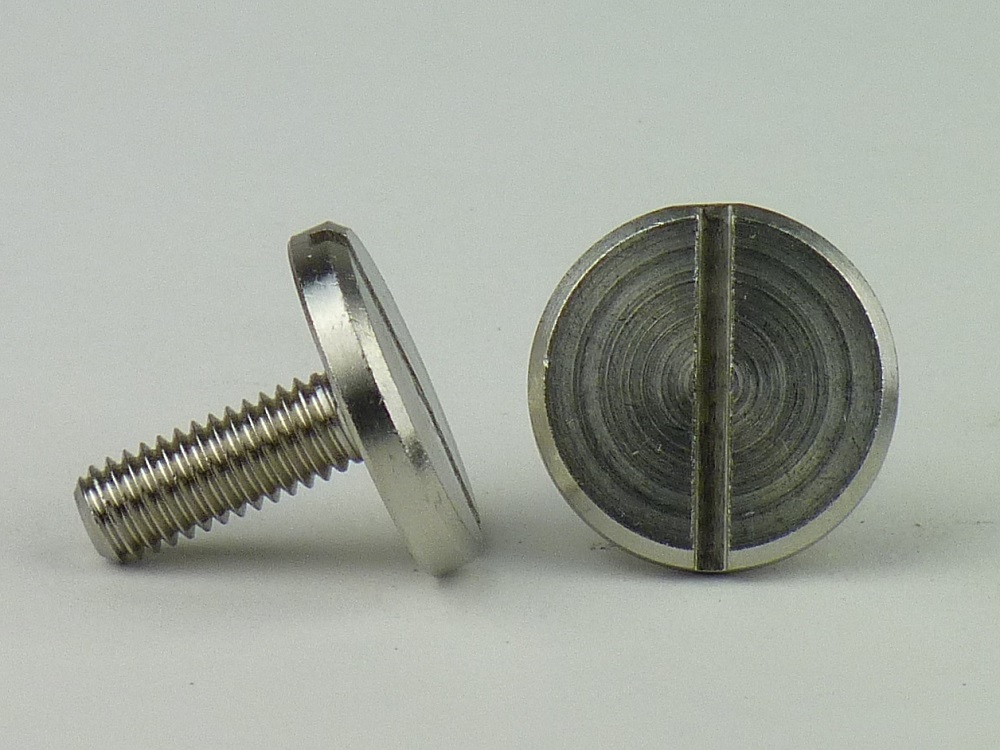 DIN  921 Edelstahl 1.4305 M 5x8 - Flachkopfschraube mit Schlitz und großem Kopf