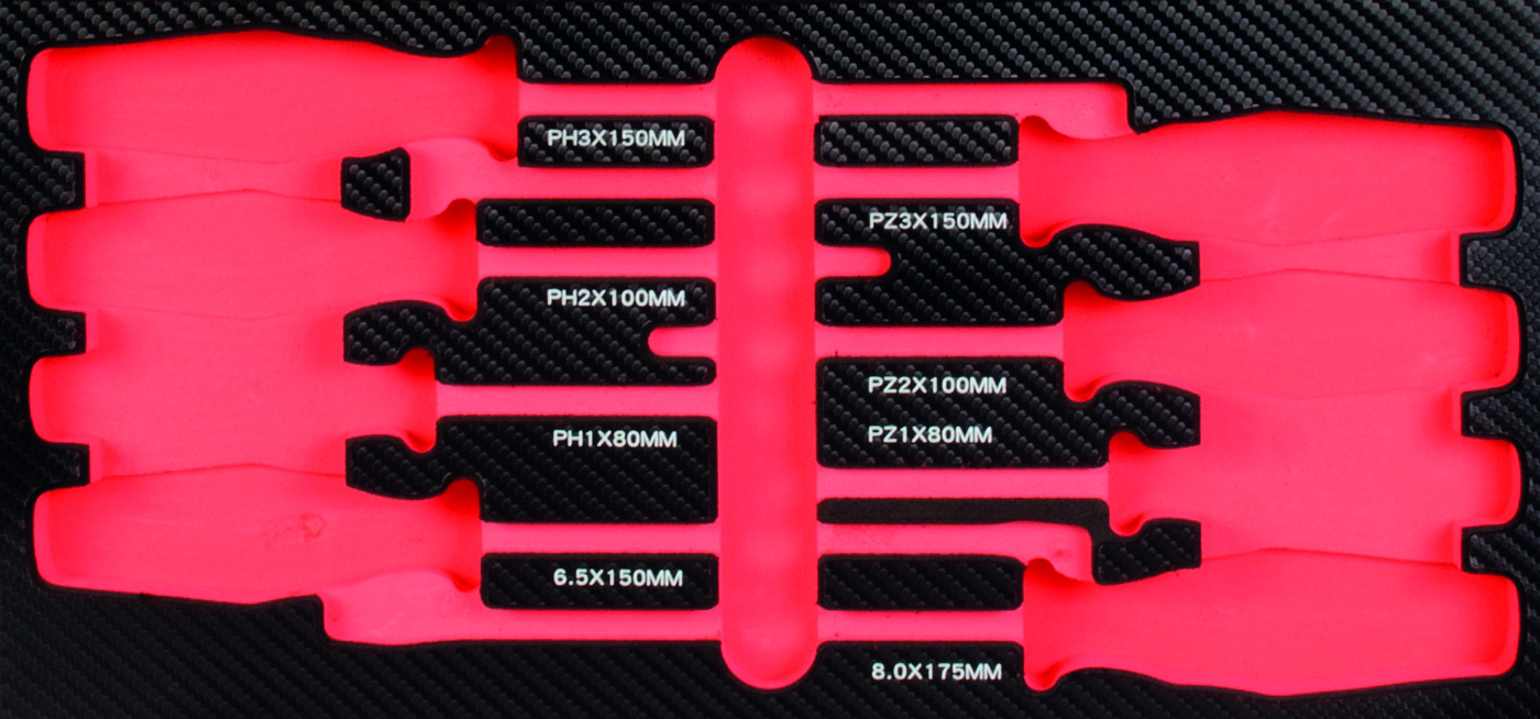Projahn Einlage leer für 8 Schraubendreher PH + PZ + SL