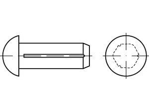 DIN 1476 / ISO 8746 - Edelstahl A2 (1.4303) - 1,6x3 - Halbrundkerbnägel
