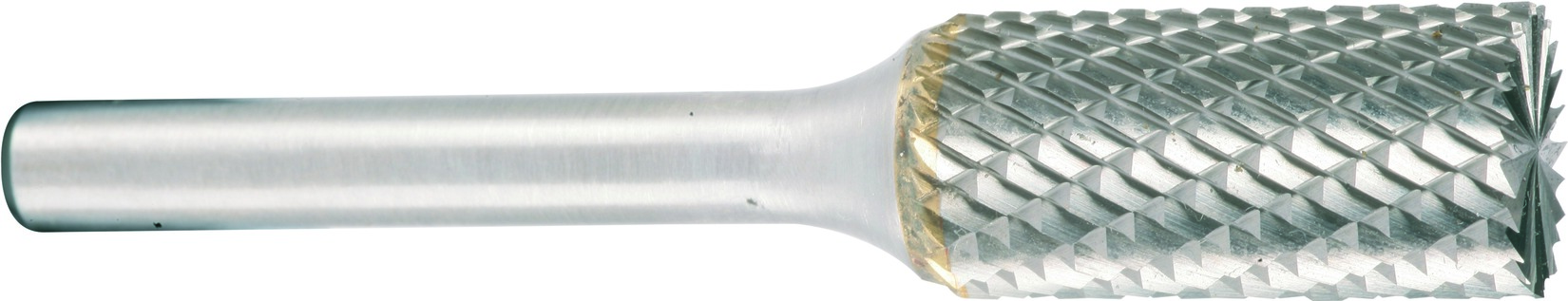 Hartmetallfräser, Form B Zylinder mit Stirnverzahnung d1 9.6 mm, Schaftd. 6.0 mm Schnellfrässchliff