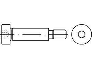 ISO 7379 - Stahl 12.9 blank - 10 f9 M 8x30 - Paß-Schulterschrauben