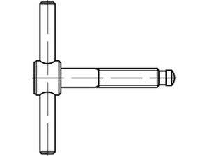DIN 6304 - Stahl 5.8 brüniert - M 6x50 -Knebelschrauben mit festem Knebel ohne Druckstück