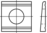 Keilscheiben - DIN 434 - Stahl verzinkt - 22 mm