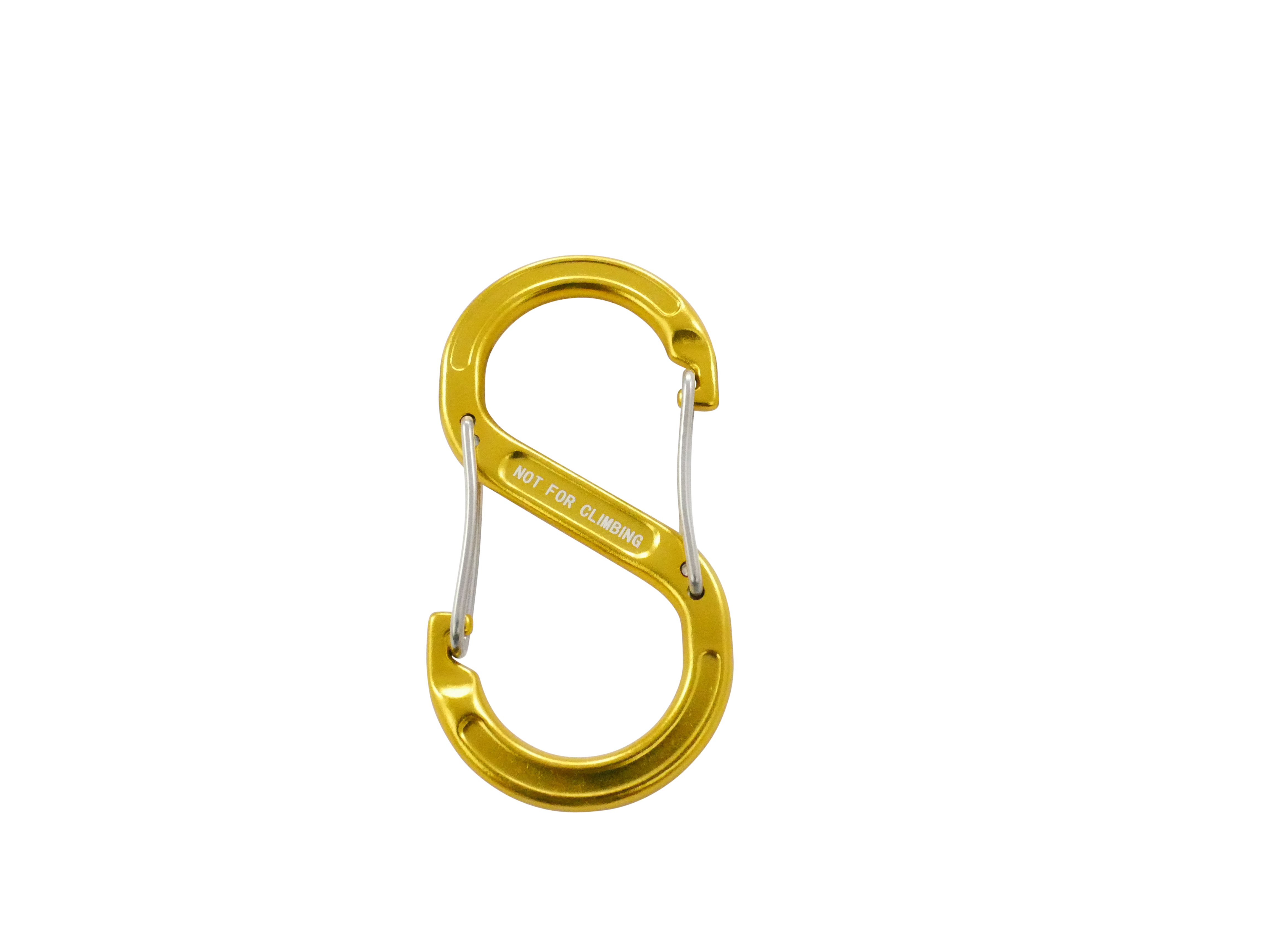 Alu S-Haken mit Sicherung, Alu, 80x40mm gelb