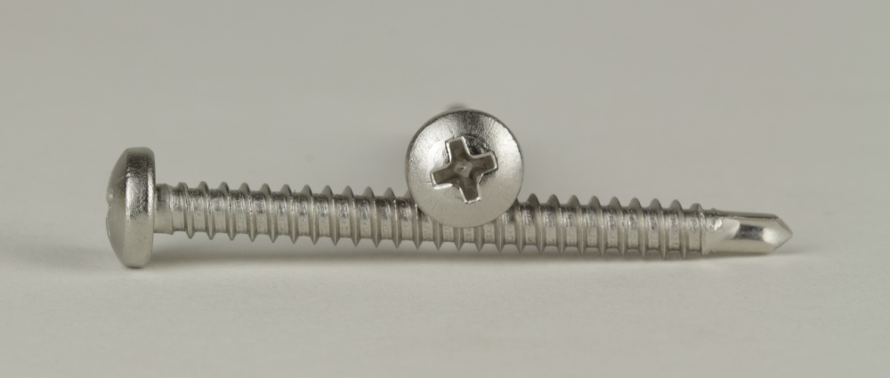 DIN 7504 - Edelstahl A2 - Form N - 3,9x38 - Bohrschrauben Linsenkopf Kreuzschlitz H