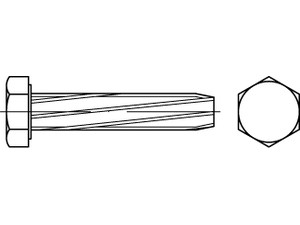 DIN 7513 - Form A - Stahl verzinkt - M 4x10 - Schneidschrauben mit Sechskantkopf