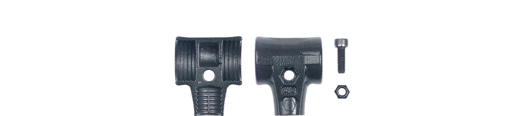 Wiha Hammerschalen Set mit Schraube und Sicherungsmutter für Safety Schonhammer 80 mm
