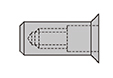 GESIPA CAP-Blindnietmuttern - Alu - Senkkopf - M 8x11x25,5 - Klemmbereich 1,5 - 4,5 mm