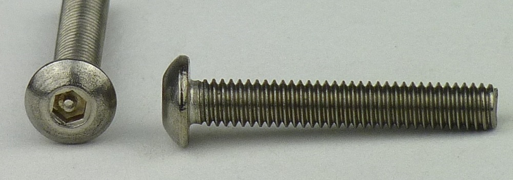 Flachrundkopf-Sicherheitsschrauben Innensechskant - Edelstahl A2 - M 5x8 - ISK-PIN 3