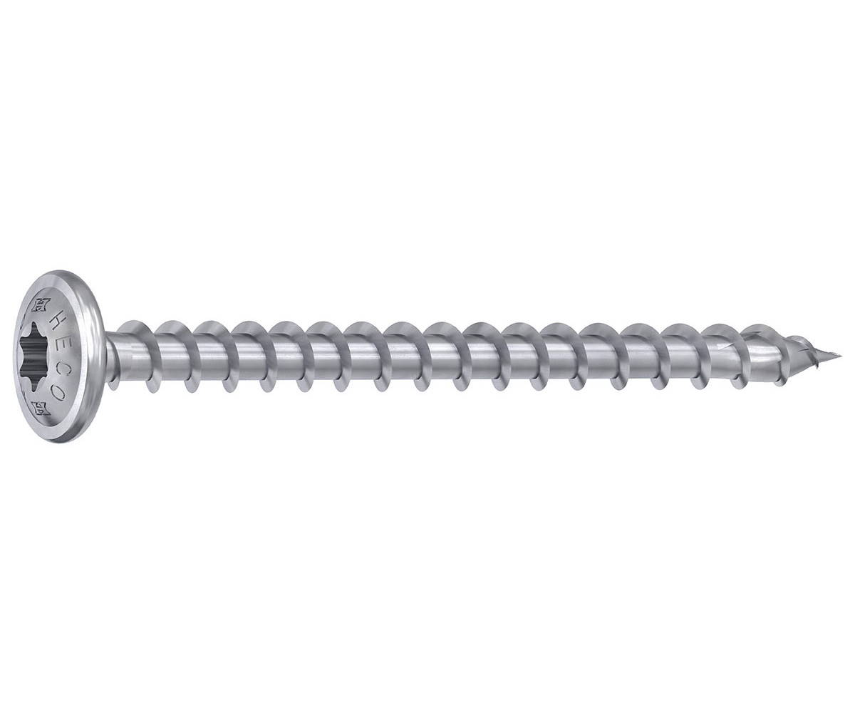 HECO TOPIX-plus Pfostenschraube - Stahl HP-beschichtet - 8,0x40 mm - Tellerkopf TX40 - Vollgewinde